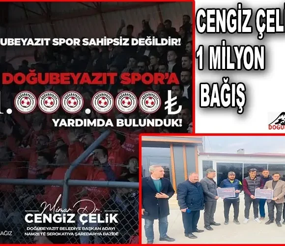 Doğubayazıt Gazetesi Doğubayazıt AK Parti Belediye Başkan Adayı Cengiz Çelik, Doğubayazıt futbol takımına ve şampiyonluk yolundaki oyunculara güçlü bir destek 