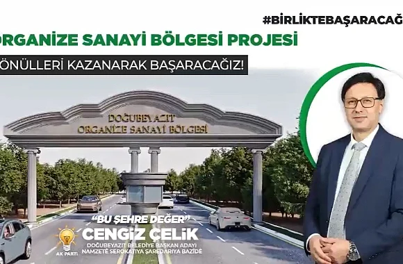 Doğubayazıt’ta işsizliğin önüne geçmek ve istihdam sağlamak için Organize Sanayi Bölgesi projesini hayata geçireceğini belirten AK Parti Doğubayazıt Belediye Başkan adayı Çelik, Tekstilkent’te getirmeyi 